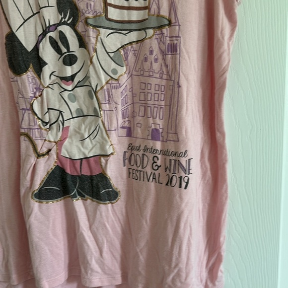 Disney Epcot Food and Wine Pink Minnie Mouse Tank Top - Picture 2 of 7